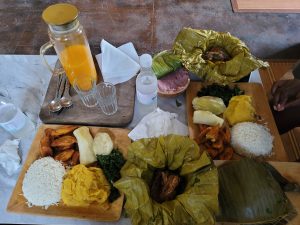 Served fresh from the farm, the meal was a hearty introduction to local flavors.